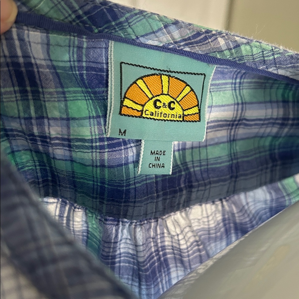 C&C California Plaid Henley Top - Picture 10 of 12